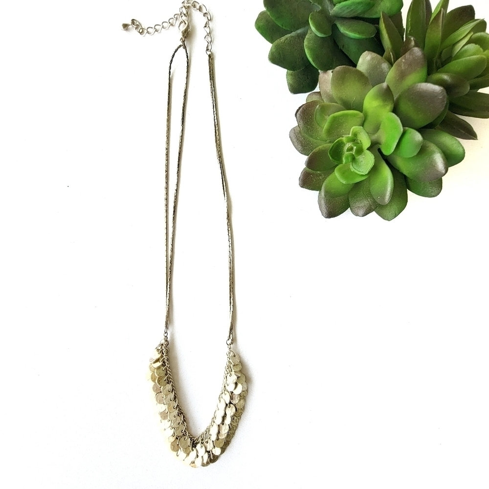 Necklace with Mini Silver Coin Discs